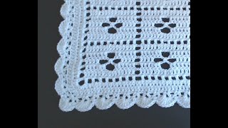 Crochet Blanket THE BORDER of the 60s style blanket quotCall the Midwifequot [upl. by Geiss]