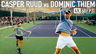 Casper Ruud vs Dominic Thiem  Intence practice Part 1 [upl. by Ibba]