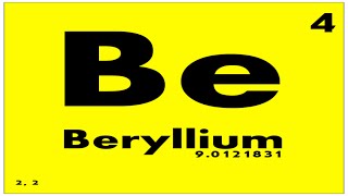 STUDY GUIDE 4 Beryllium  Periodic Table of Elements [upl. by Novyaj]