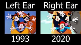 Animaniacs Theme Song 1993 amp 2020 Comparison LeftRight Mixed amp Seperately [upl. by Reeher]