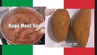 Secret Arancini Stuffed Rice Balls amp Ragu Meat Sauce [upl. by Nnylarac]