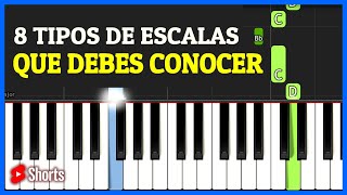 8 TIPOS DE ESCALAS que debes conocer en Piano  Lección de Piano 1 [upl. by Ardeen]