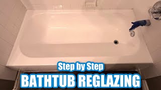 HOW TO REGLAZE A BATHTUB 10  STEP by STEP BATHTUB REGLAZING REFINISHING PROCESS [upl. by Mcclary]