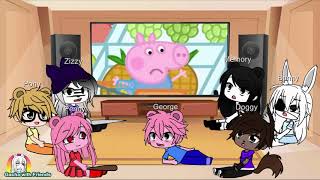 Gacha Club 🐷 Piggy characters react to Piggy Memes  Peppa and Roblox Piggy Funny Animation [upl. by Anifled]