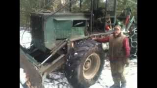 Homemade Log Skidder for use in Forestry [upl. by Sheba827]