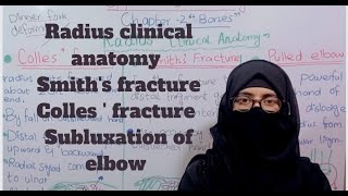 Clinical anatomy of radius Colles fracture smiths fracture subluxation of elbow bd churasia [upl. by Alekal758]