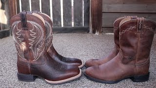 Ariat Heritage Roper amp Ariat Hybrid Rancher Boots [upl. by Ydnarb]