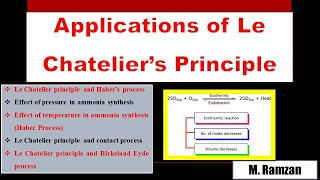 Applications of Le chateliers Principle [upl. by Rosamond952]