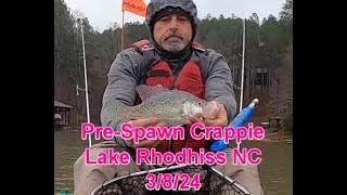 Catching PreSpawn Crappie on Lake Rhodhiss NC 3824 [upl. by Katy]