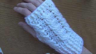 Cabled Crochet WristletsGloves [upl. by Netfa]