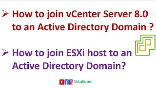 How to join vCenter Server to an Active Directory Domain   How to join vCenter 80 is in domain [upl. by Marlena]