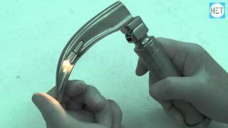 Mcintosh Laryngoscope Set with Handle amp 4 Blades SatinDull Finish Item Code LS014 [upl. by Bryner]