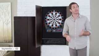 Metropolitan Dart Board Solid Wood Cabinet for Electronic Dart Boards  Product Review Video [upl. by Yokoyama997]