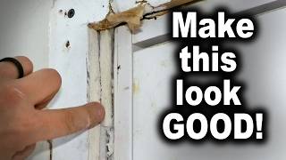 Door Jamb Not Flush with Wall How to Install Extension Jamb and Trim [upl. by Etti976]