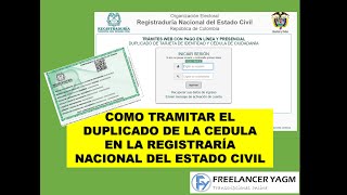 COMO TRAMITAR EL DUPLICADO DE LA CEDULA EN LA REGISTRARÍA NACIONAL DEL ESTADO CIVIL EN SOLO MINUTOS [upl. by Aelak]