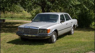 Starting 1979 MercedesBenz w116 350SE V8 After 16 Years  Test Drive [upl. by Aicnorev]