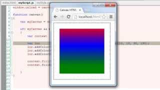 Linear Gradients in Canvas HTML5 [upl. by Aneleairam176]