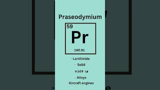 Praseodymium  Elements series part fiftynine 🧪 science stem learning [upl. by Ytissahc]