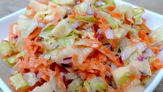 Ensalada en 10 minutos con lechuga y manzana ¡Te encantará ❤️✨😋 [upl. by Dora]