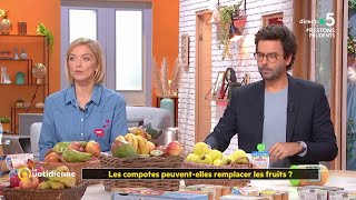 Les compotes peuventelles remplacer les fruits   La Quotidienne [upl. by Cicily]