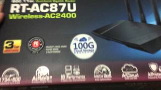 Asus AC2400 RTAC87U Dualband Wireless Gigabit Router Unboxing [upl. by Cos]