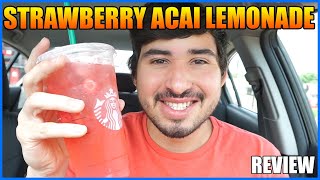 STARBUCKS Strawberry Acai Lemonade Refresher REVIEW [upl. by Calli791]