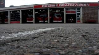 3 x fire vehicles odense brandvæsen Brandbil i udrykning [upl. by Bailie]