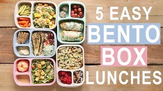 5 EASY BENTO BOX LUNCHES FOR BACK TO SCHOOL  5 WAYS 5 DAYS MEAL PREP [upl. by Coryden455]