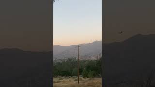 California BOREL FIRE 728 8pm  view from Lake Isabella…3 CHINOOK HELICOPTERS to the rescue [upl. by Falo]