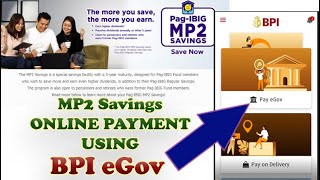 MP2 Savings  Online Payment using BPI eGov [upl. by Ashely]