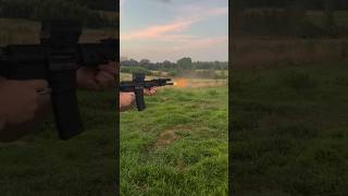 How effective is an A2 flash hider rangeday 556 guns fyp shorts testing [upl. by Ellehcsor]