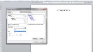 Word İçindekiler Tablosu Oluşturma [upl. by Dennison571]