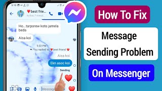 How To Fix Message Sending Problem On Messenger  Messenger Message Not Sending Problem Fix [upl. by Giamo]