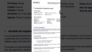 Tutorial de la asignación de sede para el examen UCuenca 2024 [upl. by Nivled87]