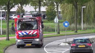 Primeur Nieuwe TankAutospuit amp Hoogwerker Brandweer Spijkenisse onderweg naar een Afhijsing [upl. by Formica]