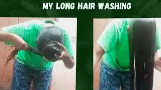 Most requested video my long hair washinglonghair hairplayhairwash vandu long hair [upl. by Festatus356]