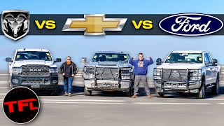 Ford vs Chevy vs Ram The Best Used Affordable HD Truck Is [upl. by Ysiad]