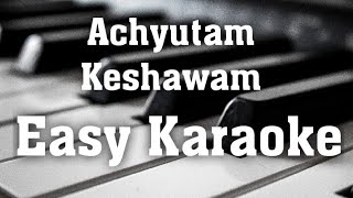 Achyutam Keshavam अच्युतम केशवम्  Easy karaoke  Saxena Music Classes Kota [upl. by Maren]