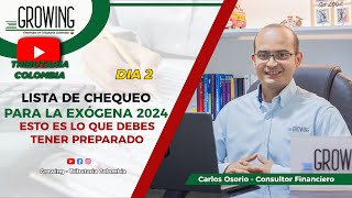 ✅ LISTA DE CHEQUEO PARA LA EXÓGENA 2024  MARATÓN DE EXOGENA DÍA 2 💰 [upl. by Kristo]