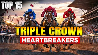 TOP 15 TRIPLE CROWN HEARTBREAK STORIES  UNFORGETTABLE CLOSE CALLS [upl. by Gnoy]