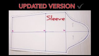 UPDATED basic sleeve pattern  Easiest way to draft a basic sleeve pattern [upl. by Aiduan]