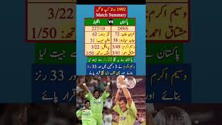 1992 World Cup imrankhan wasimakram 1992worldcup highlights cricket pakistan [upl. by Lilyan]