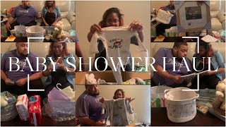 BABY SHOWER HAUL  MY BABY REGISTRY IS IN THE DESCRIPTION [upl. by Odarnoc]