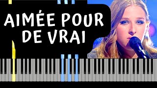 HELENA  AIMÉE POUR DE VRAI PIANO TUTO [upl. by Enairb]