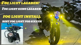 fog light for gixxer monotone  gixxer monotone modification  fog light install  LIU HJG mini [upl. by Rrats]