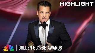 Colin Farrell Wins Best Actor in a MusicalComedy Motion Picture  2023 Golden Globe Awards on NBC [upl. by Pence]