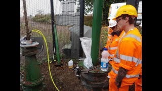 Thames Water Coppermills WTW Penstock Operation [upl. by Seuqram]