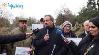 PROTEST PRZECIWKO BUDOWIE POŁUDNIOWO WSCHODNIEJ OBWODNICY AUGUSTOWA 2 KONFERENCJA PRASOWA [upl. by Schreibe]