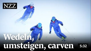 Wedeln umsteigen carven  der RetroTest auf Ski [upl. by Novj]