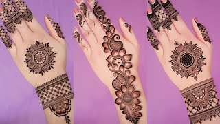 Simple Mehndi DesignsEasy Back Hand MehndiGulf Henna DesignsFloral Mehendi DesignsCircle Mehandi [upl. by Fi493]